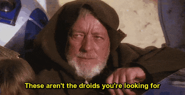 A picture from Star Wars showing Obi Wan
